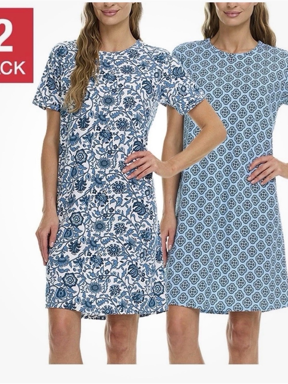 Vera Bradley Women’s Sleep Shirt Dress - 2-Pack